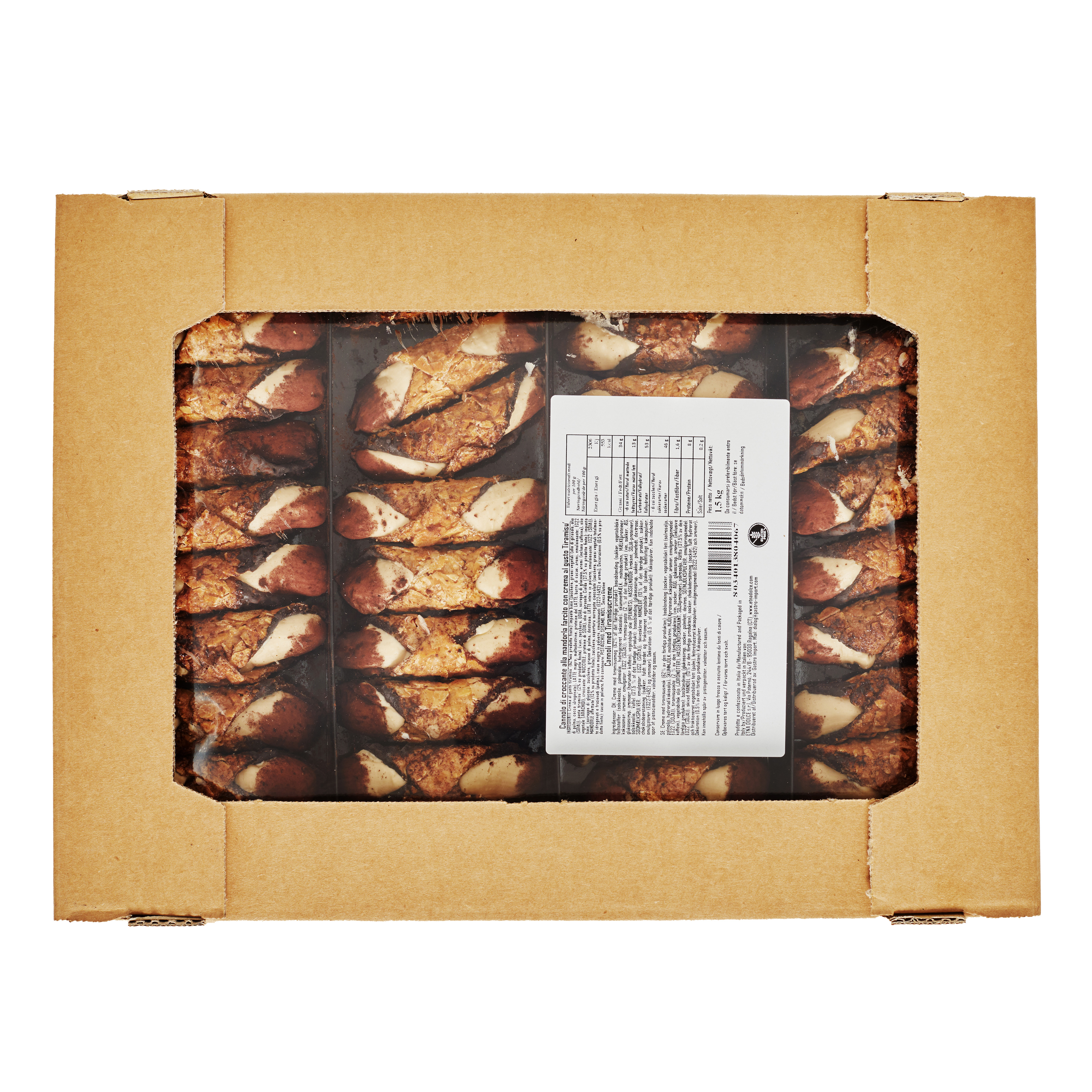 Cannoli med tiramisucreme 1,5 kg 