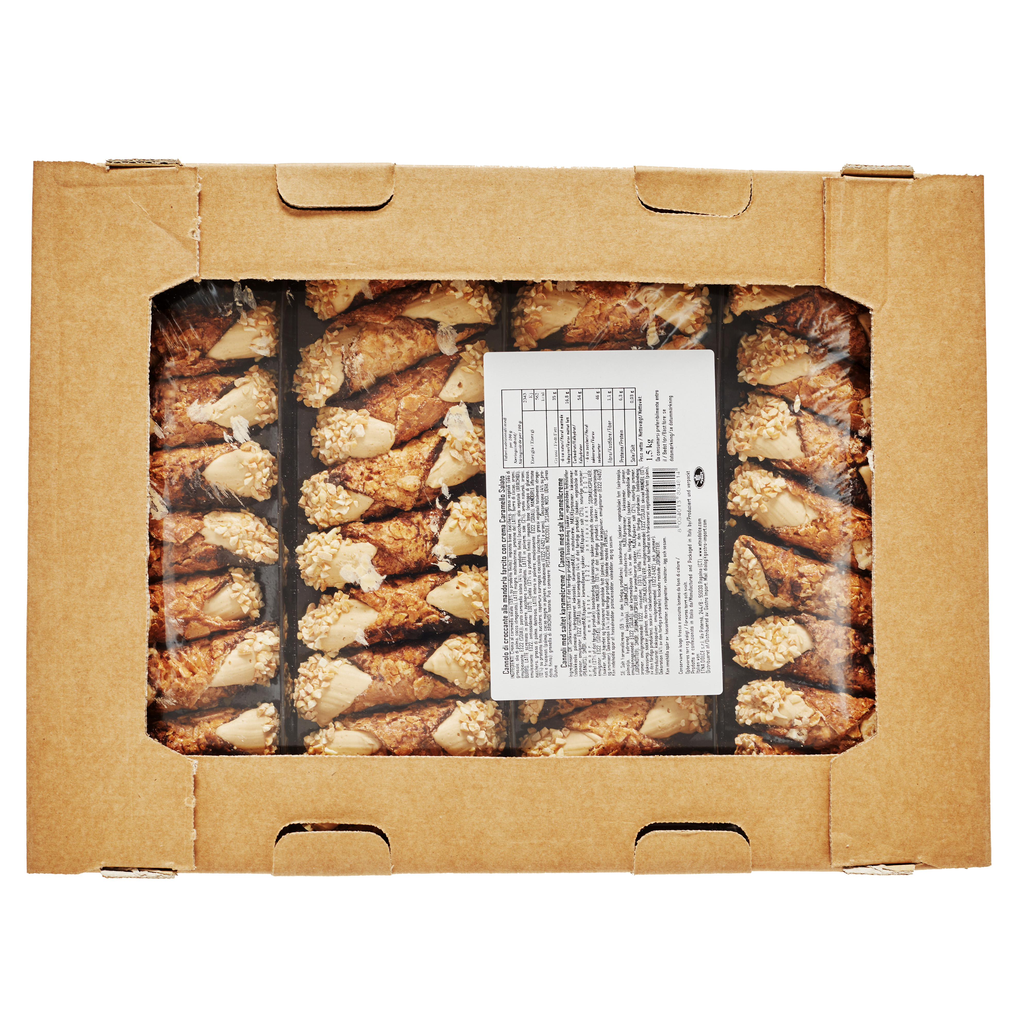 Cannoli med salt karamellcreme 1,5 kg 