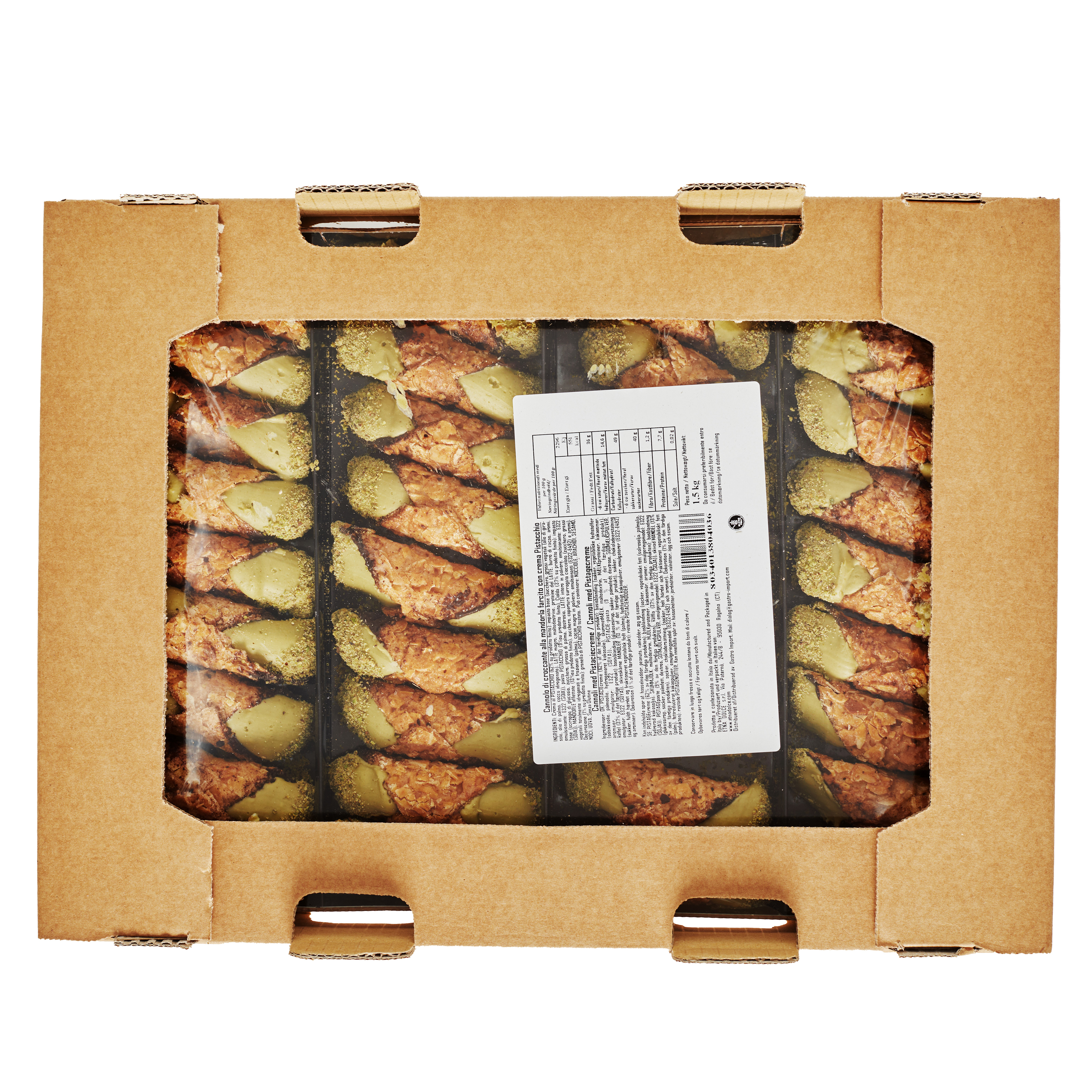 Cannoli med pistagecreme 1,5 kg 