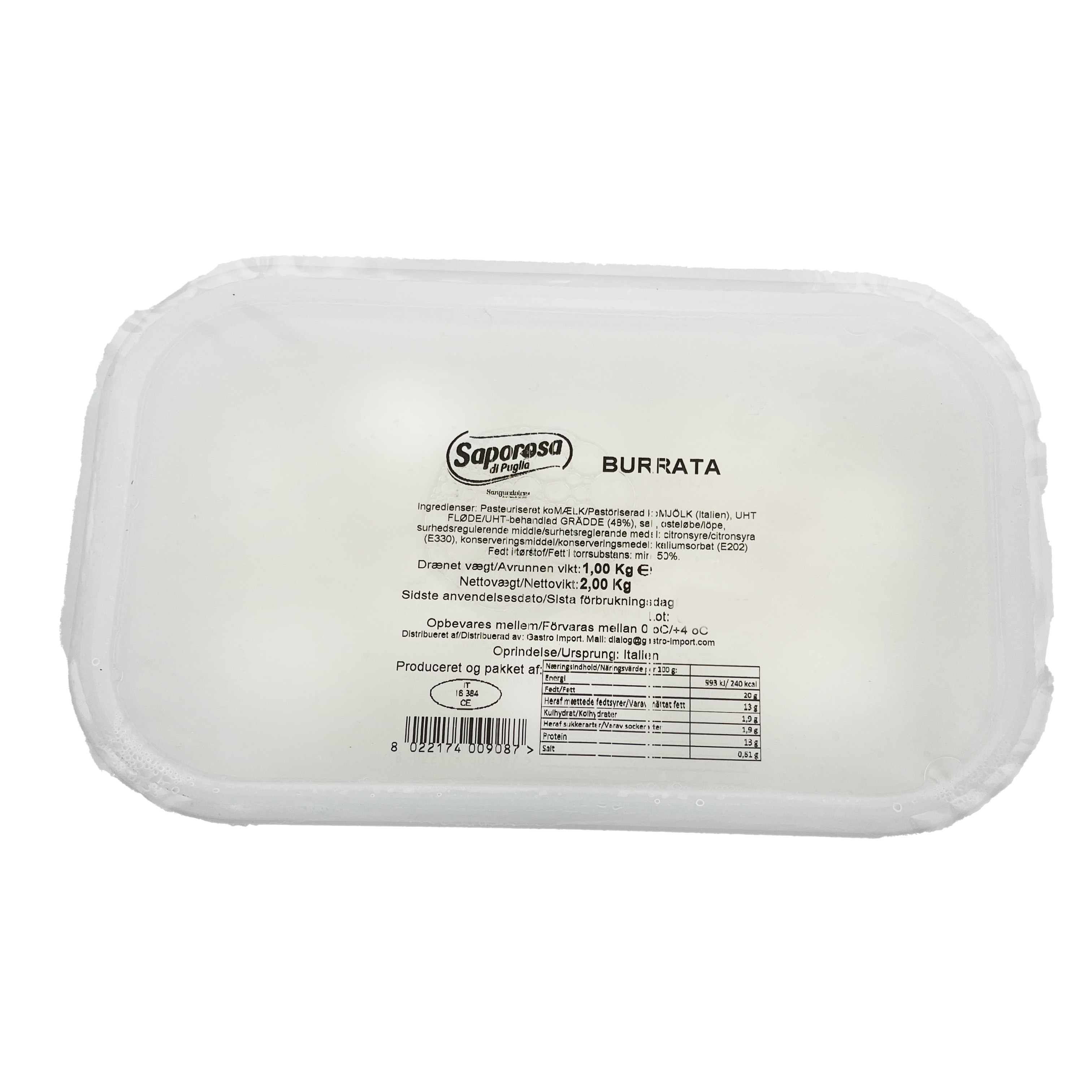 Burrata Saporosa 10 x 100 g