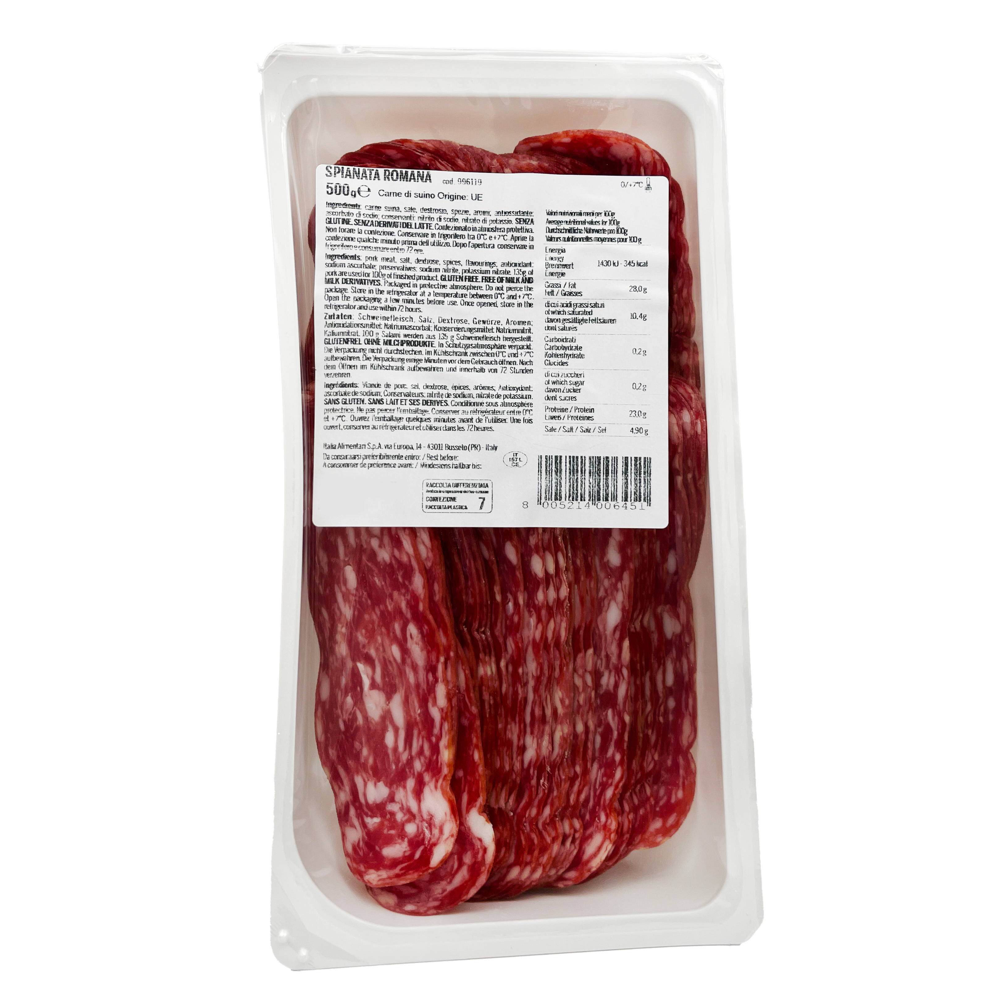 Salame spianata i skivor 500 g