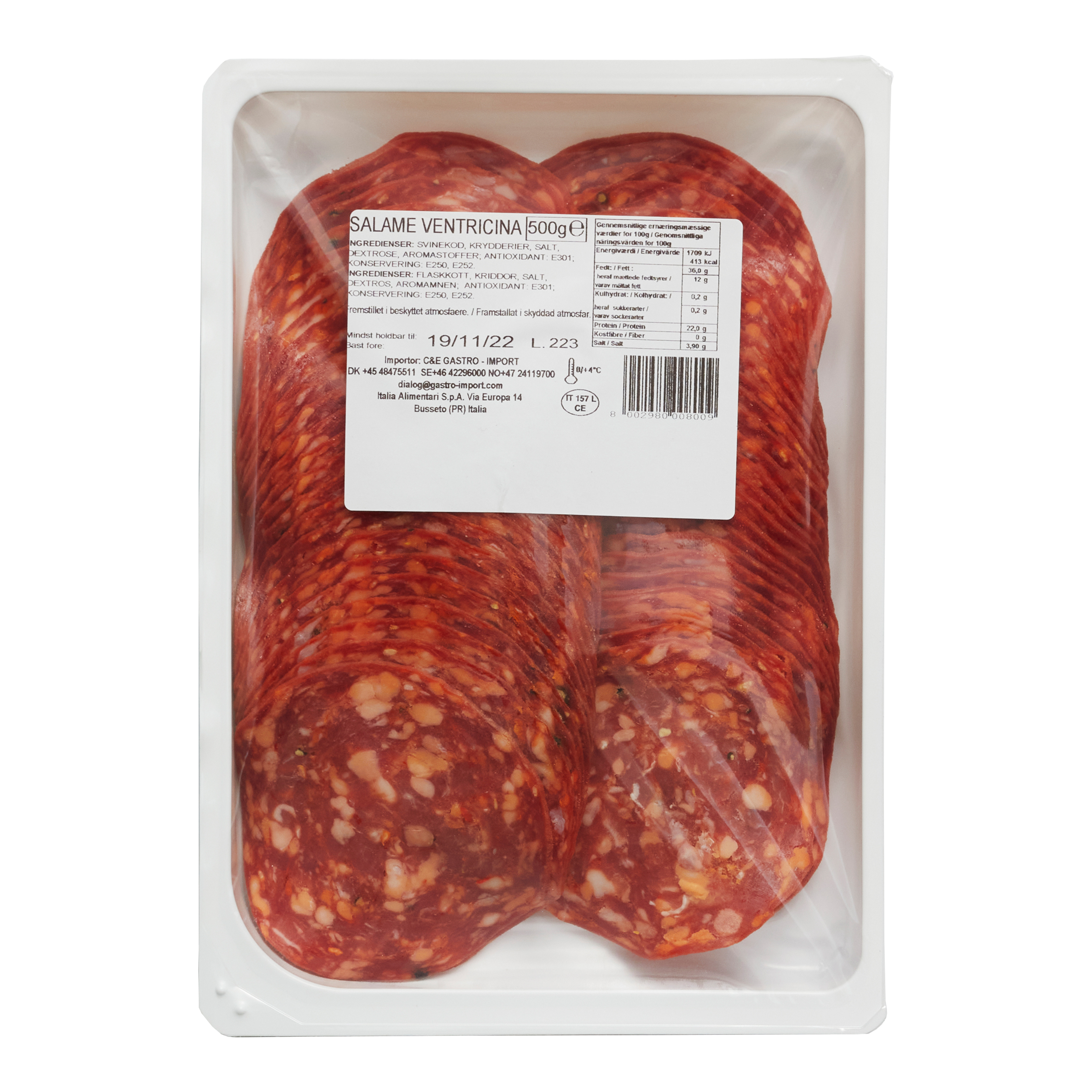 Ventricina  i skivor500 g