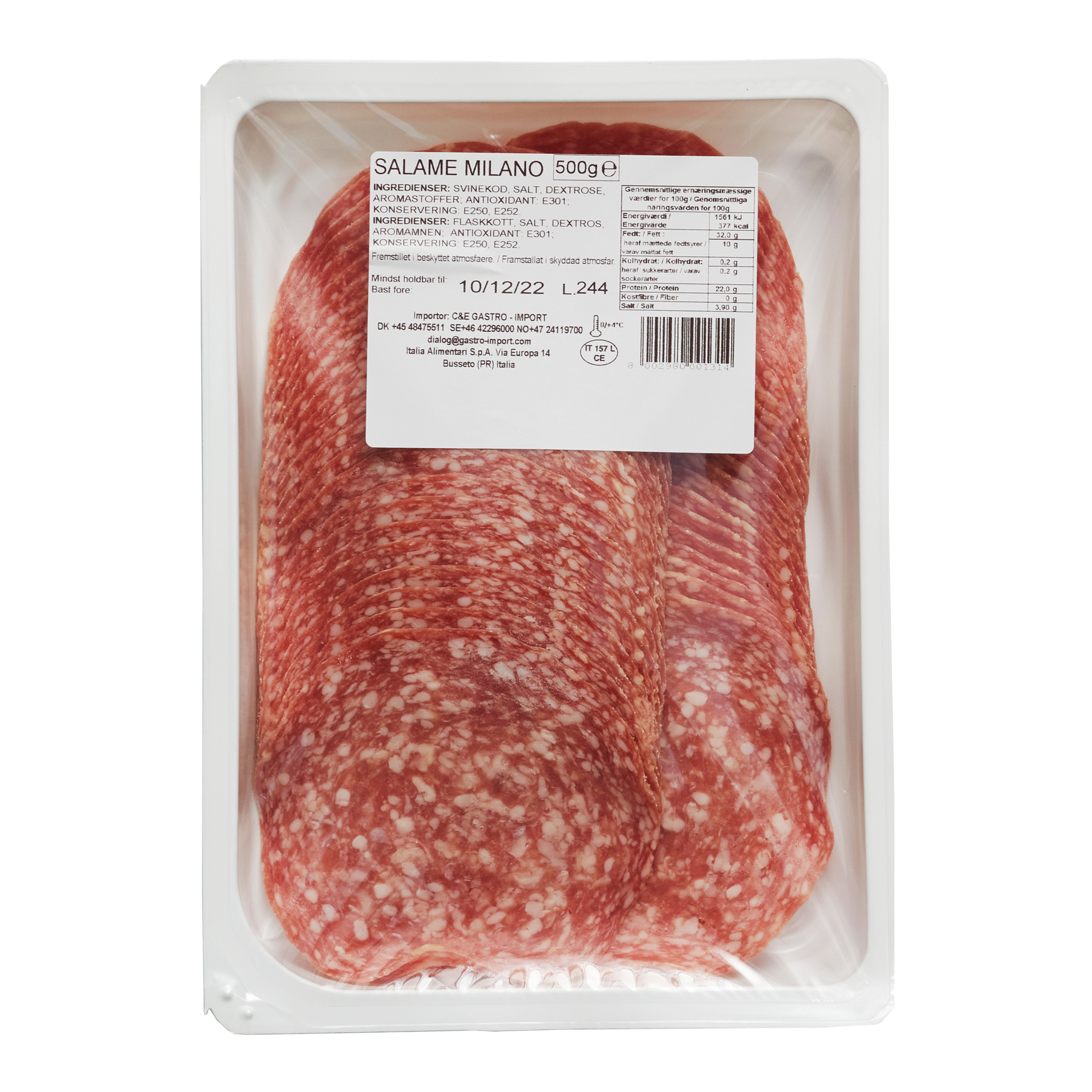 Milano salami Ibis  i skivor 500 g