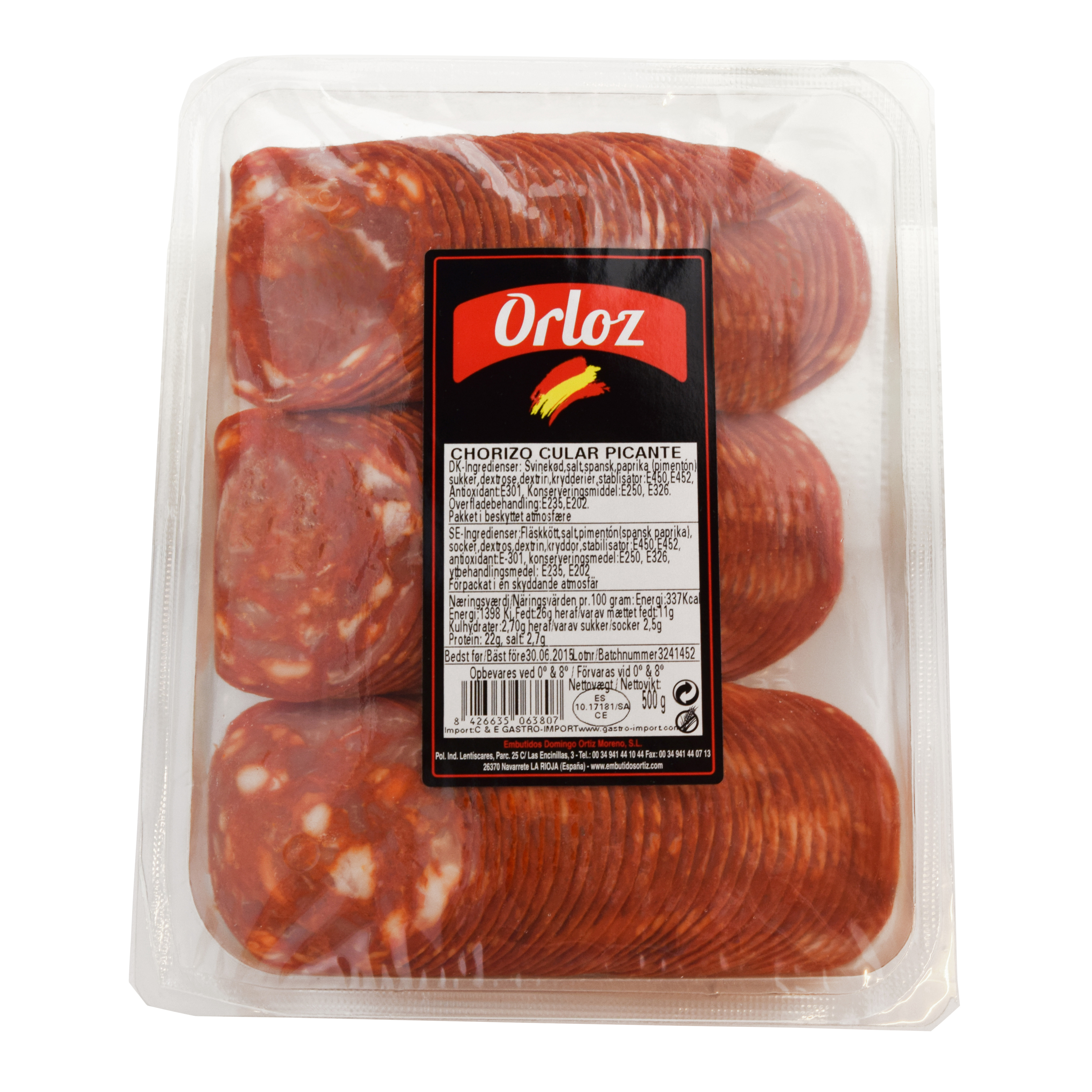 Chorizo Cular  i skivor 500 g
