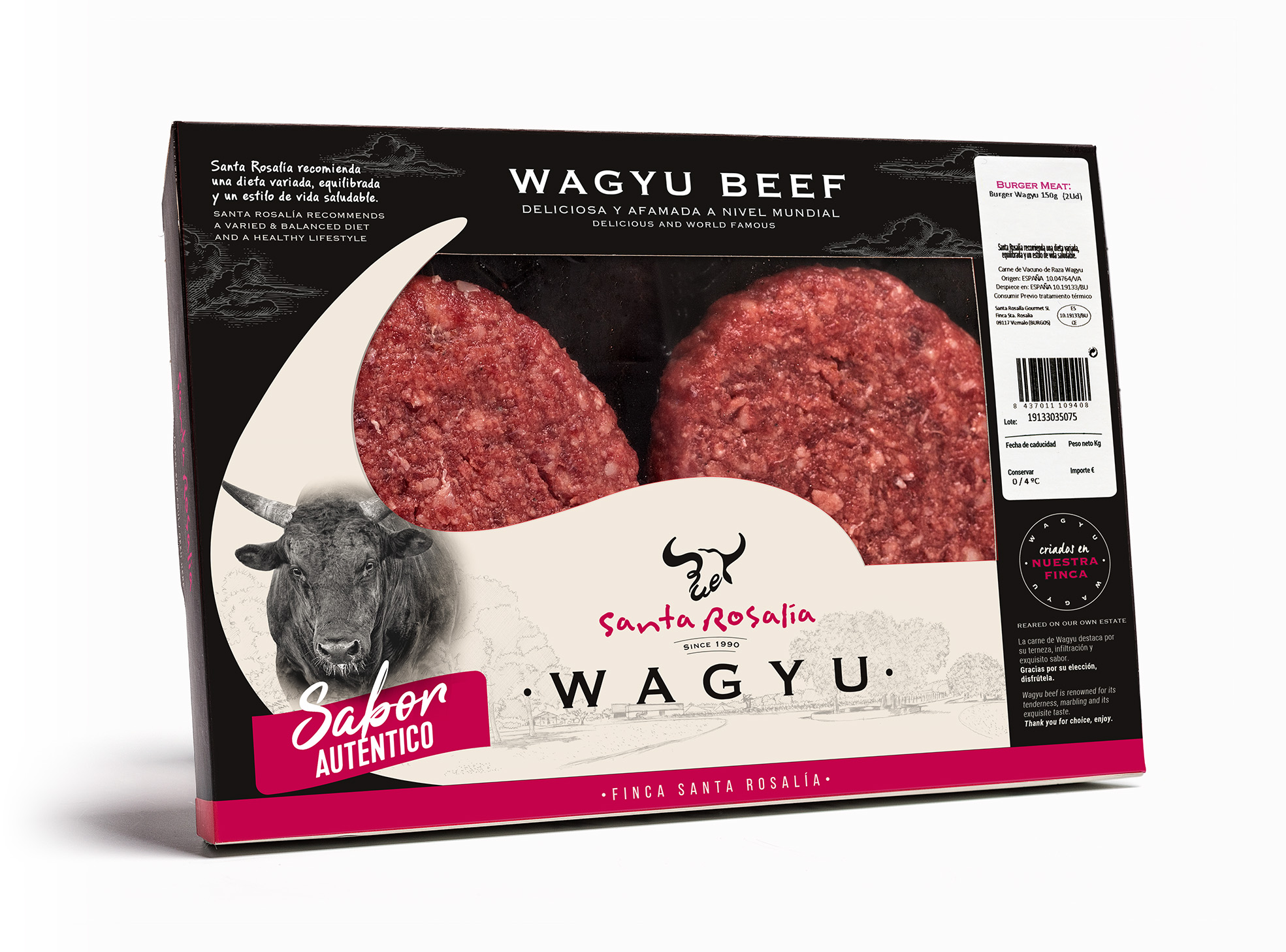 Hamburgare av Wagyukött 2x100 g