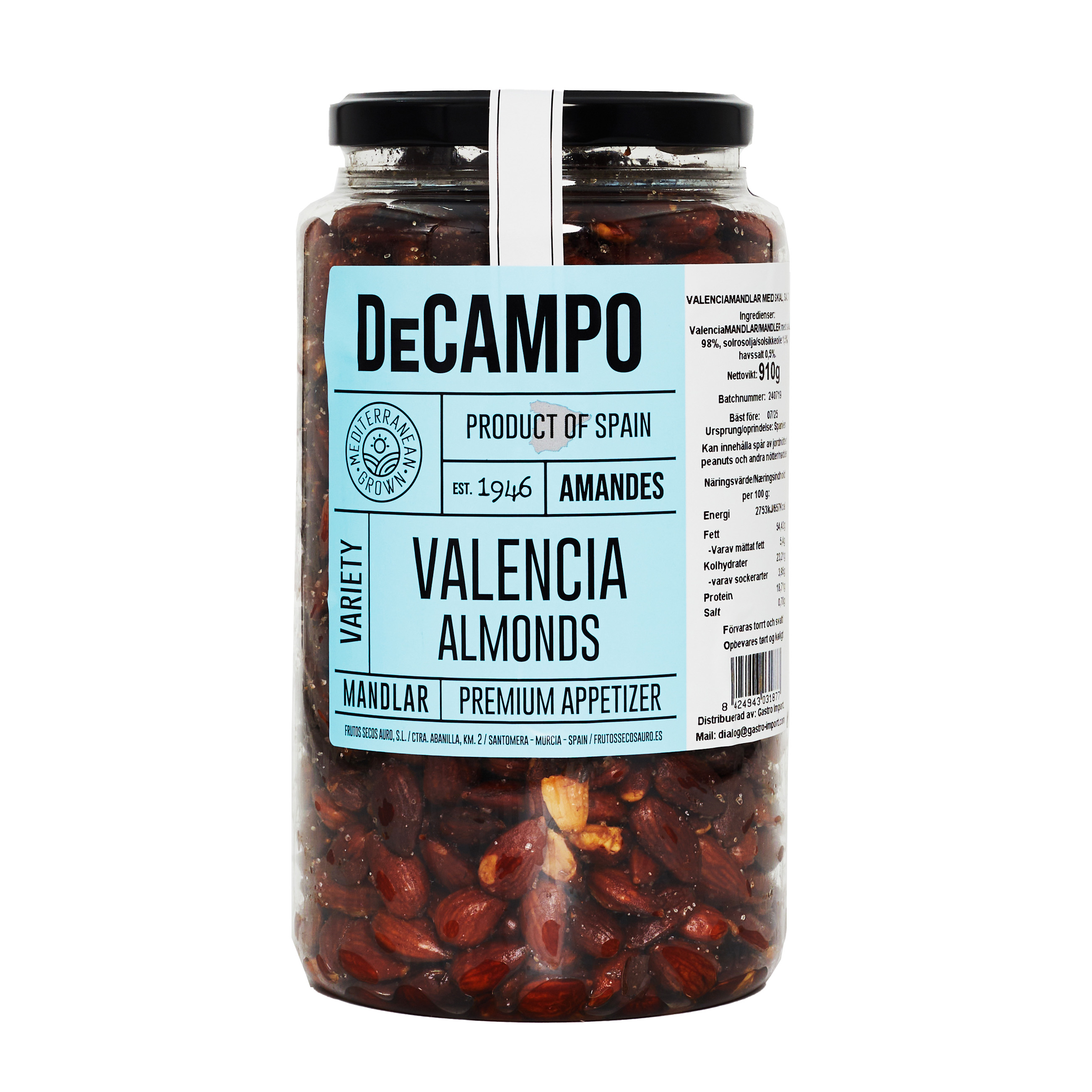 Valenciamandel med skal, saltad 910 g