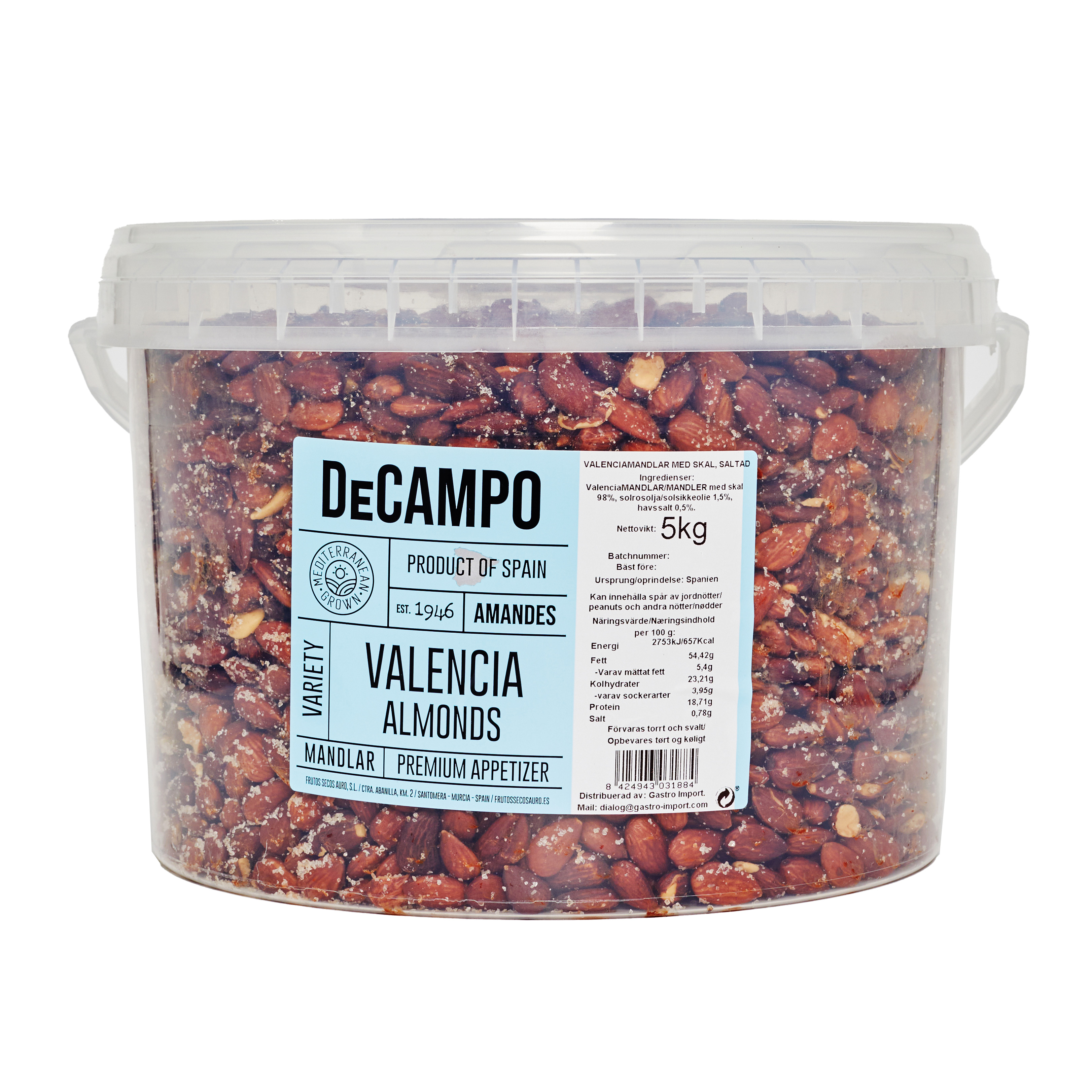 Valenciamandel med skal, saltad 5 kg