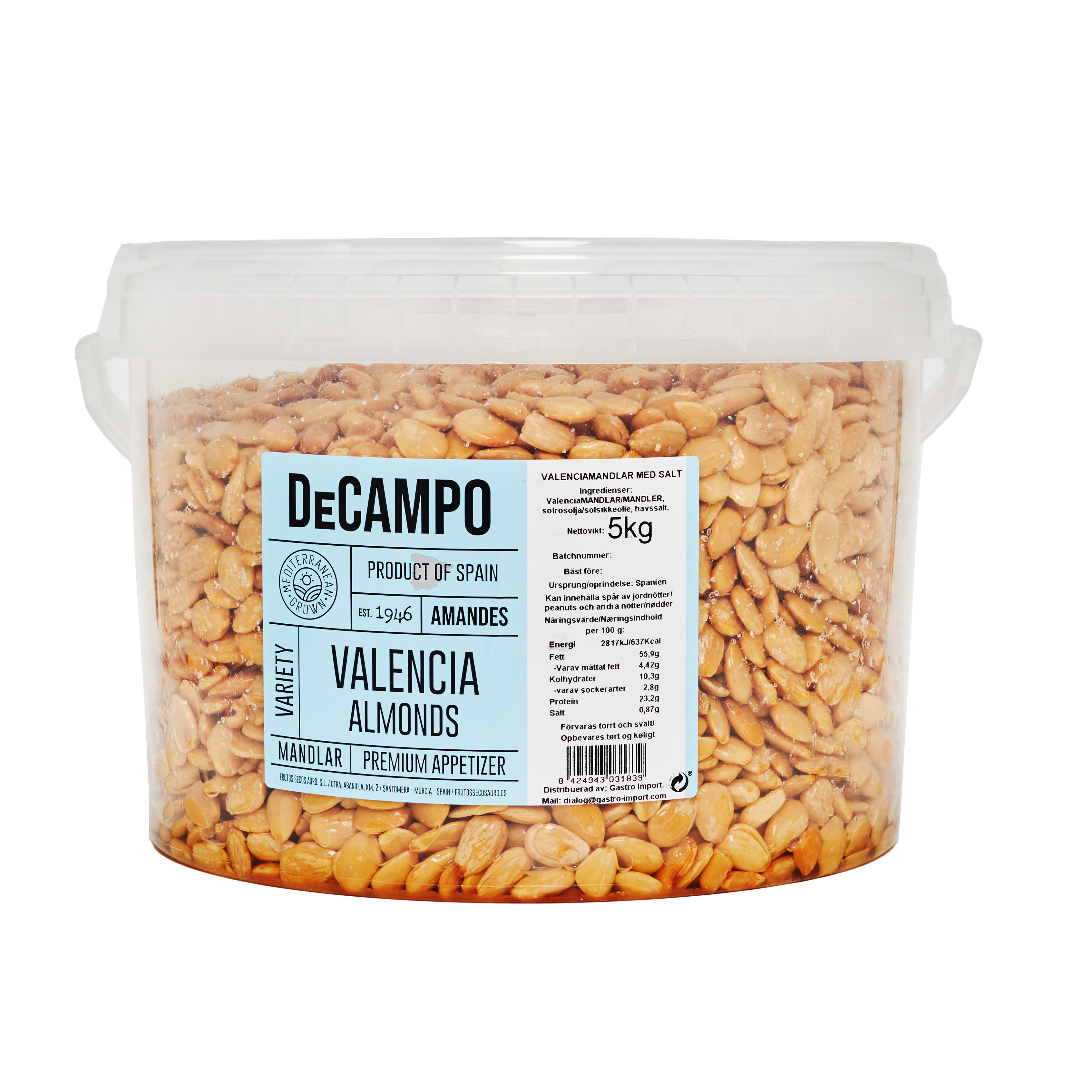 Valenciamandel saltad 5 kg