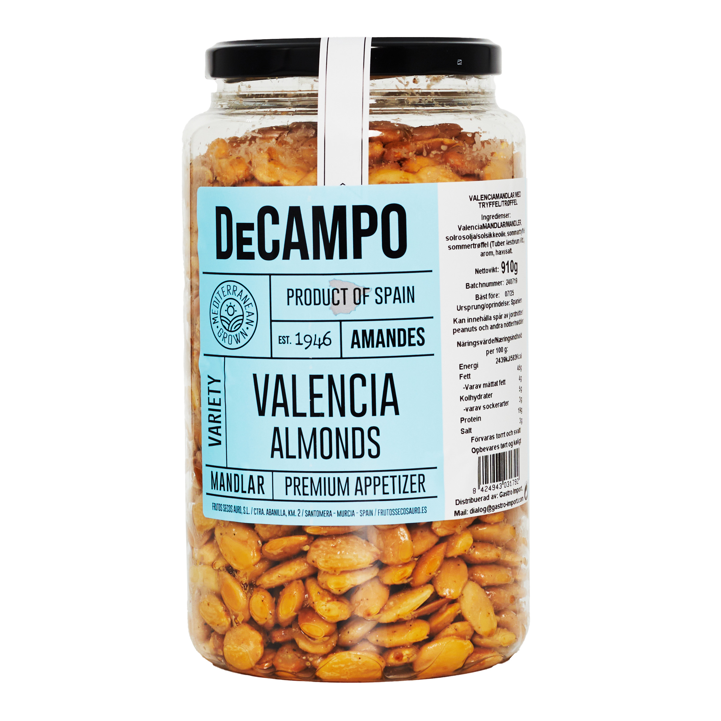 Valenciamandel med tryffel 910 g Valenciamandel med tryffel 910 g