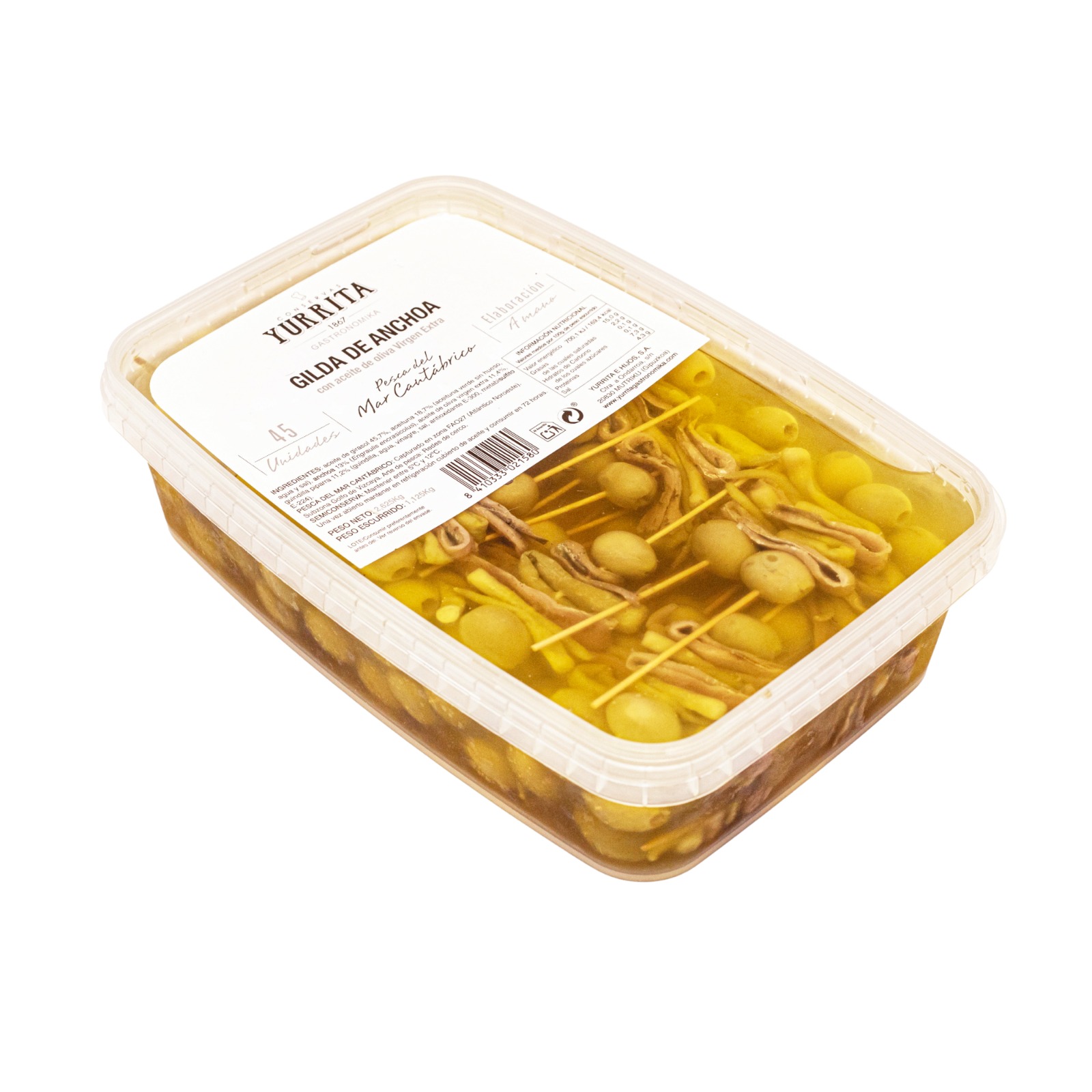 Yurrita Gildas tapasspett med sardell 2,625 kg