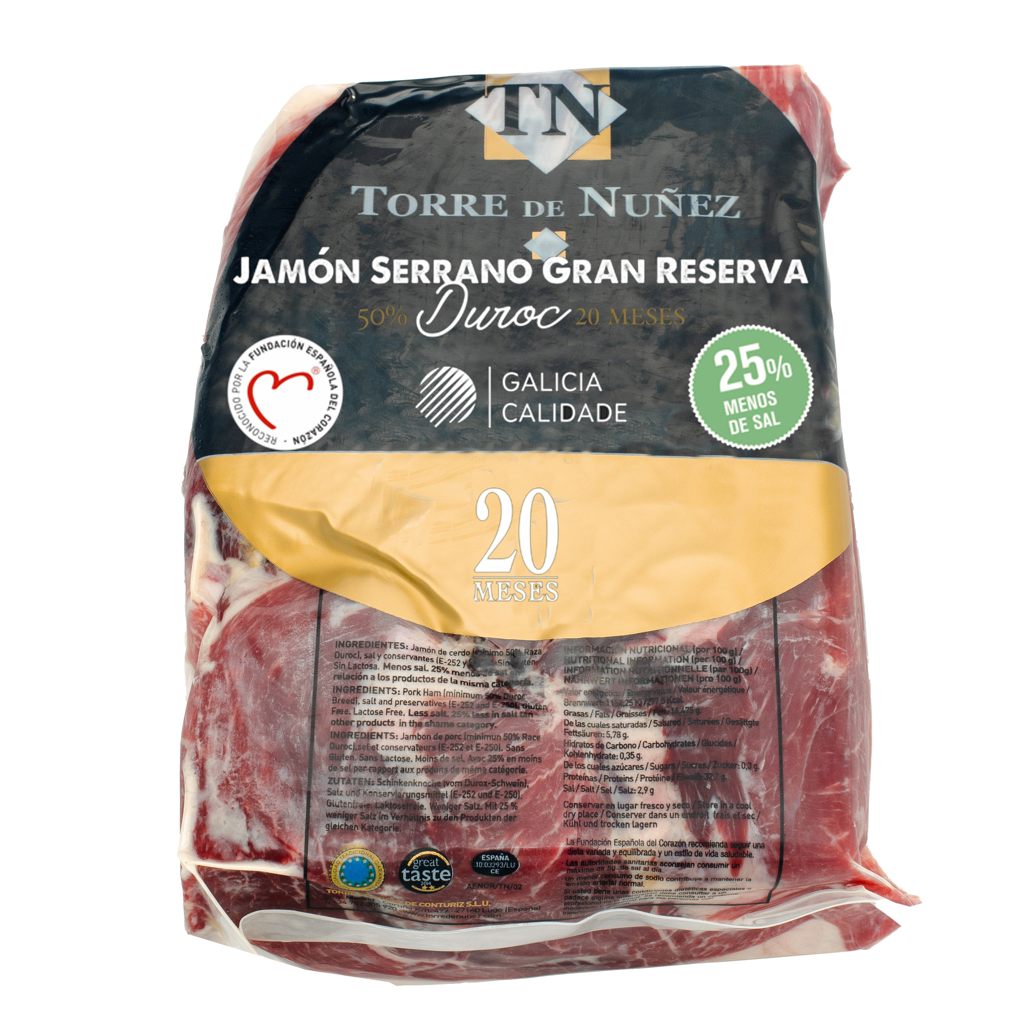 Serrano Gran Reserva Duroc i block 20 mån. 2,5 kg