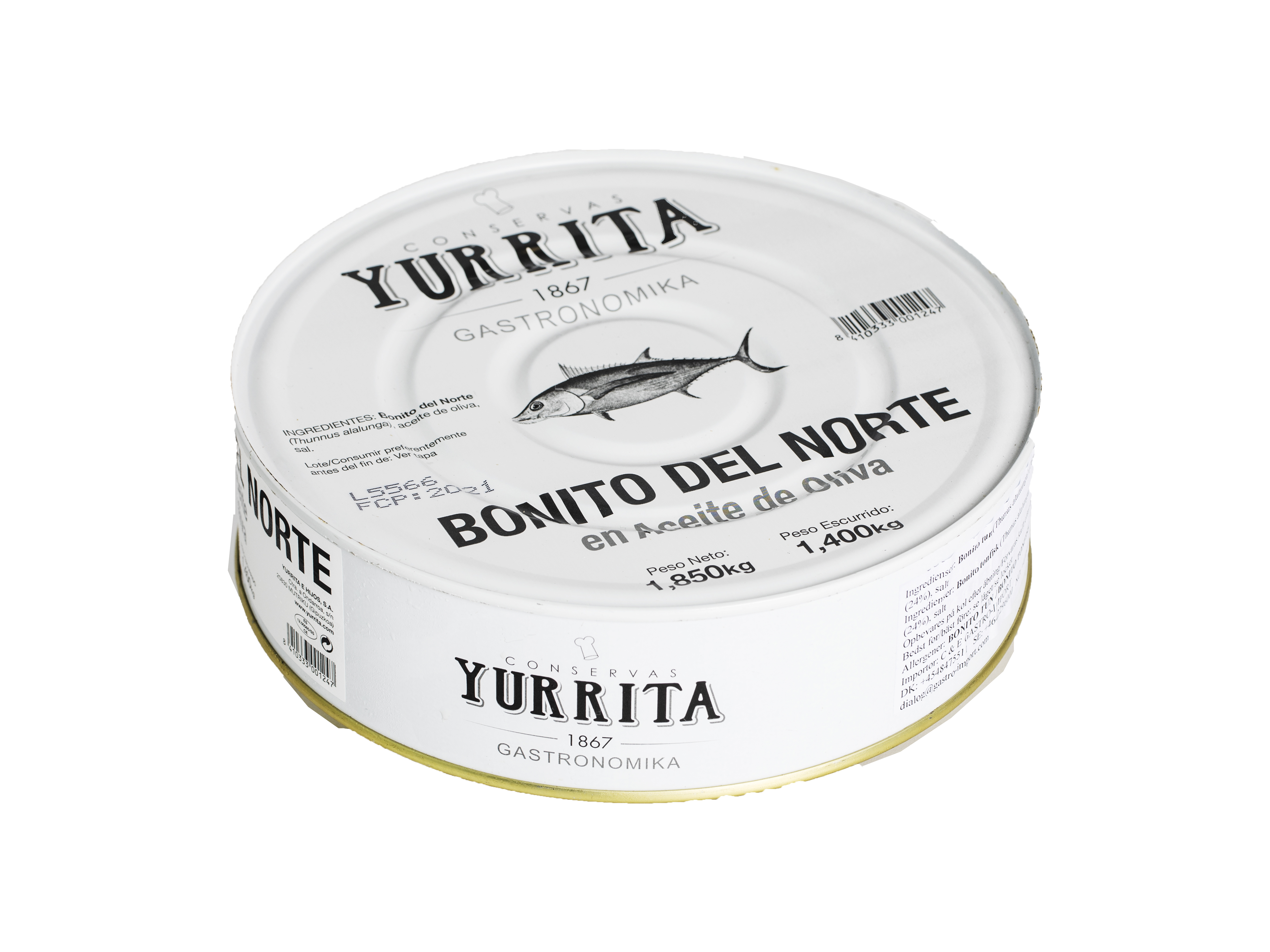 Yurrita vit tonfisk, Bonito del Norte 1,85 kg