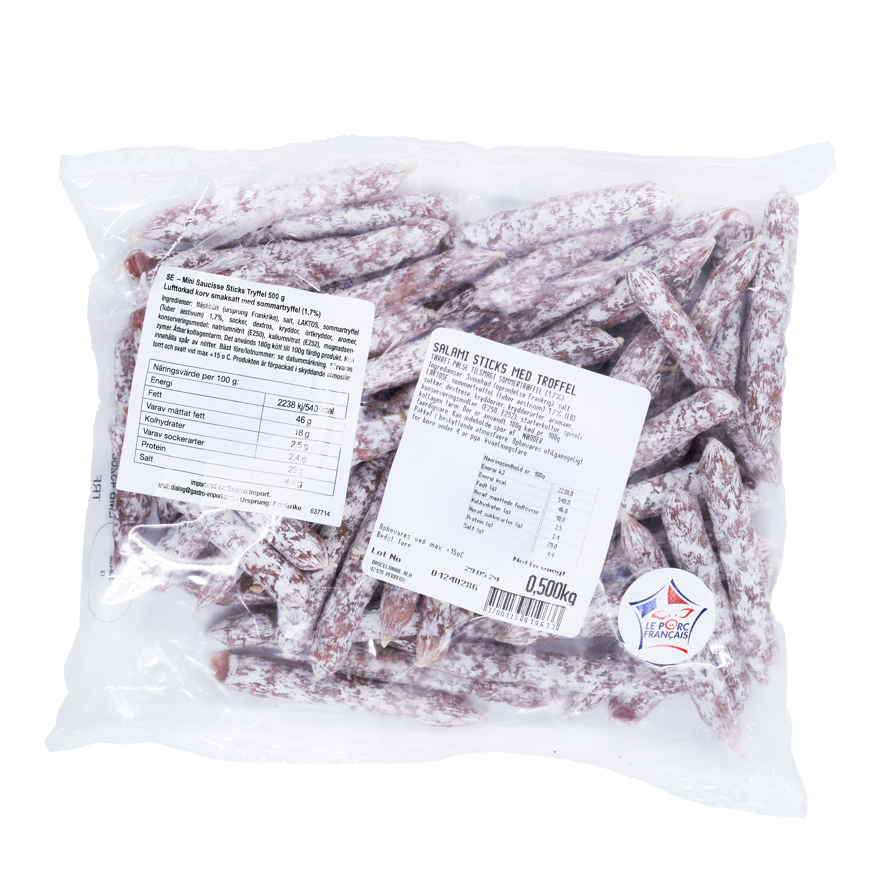 Mini saucisse sticks tryffel 500 g