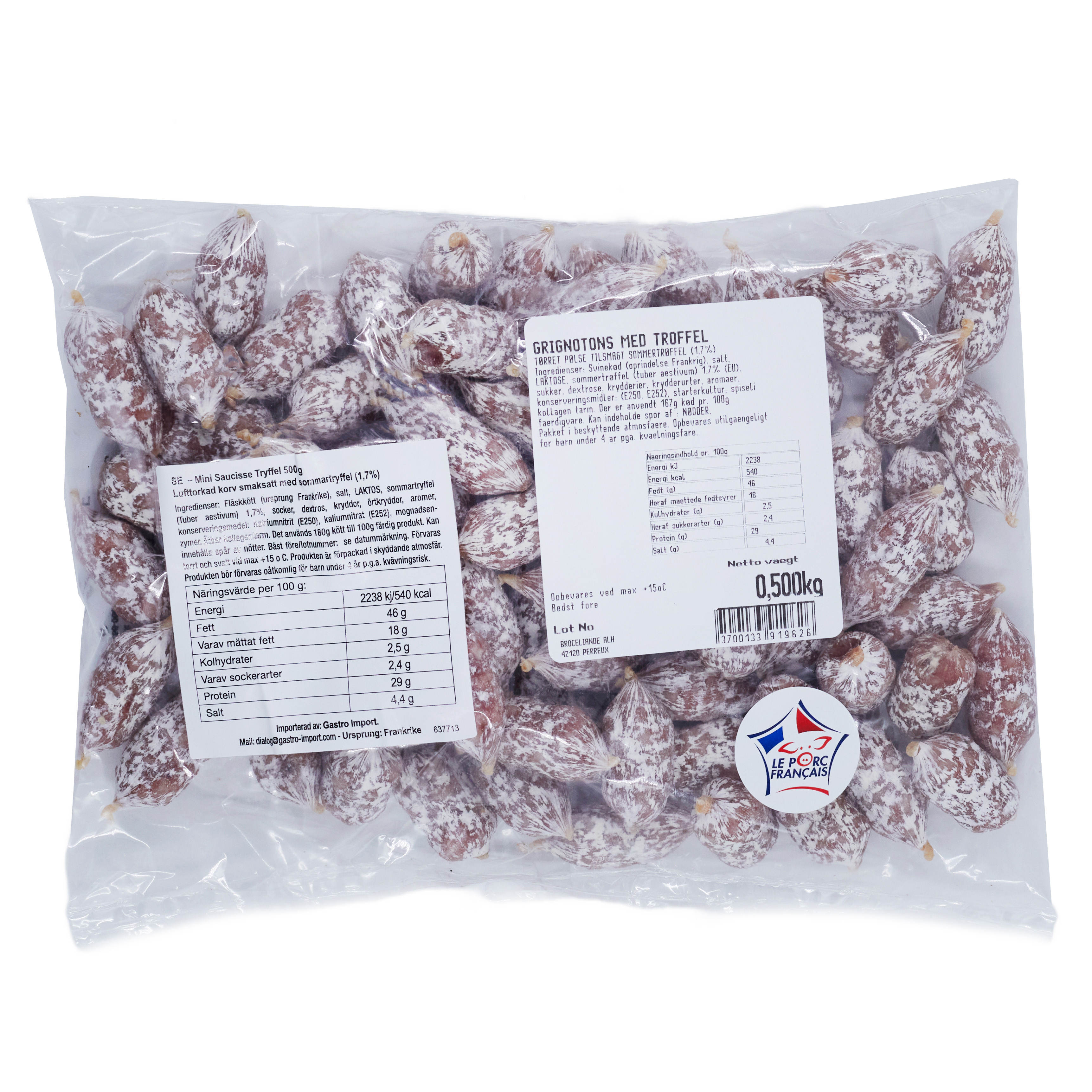 Mini saucisse tryffel 500 g