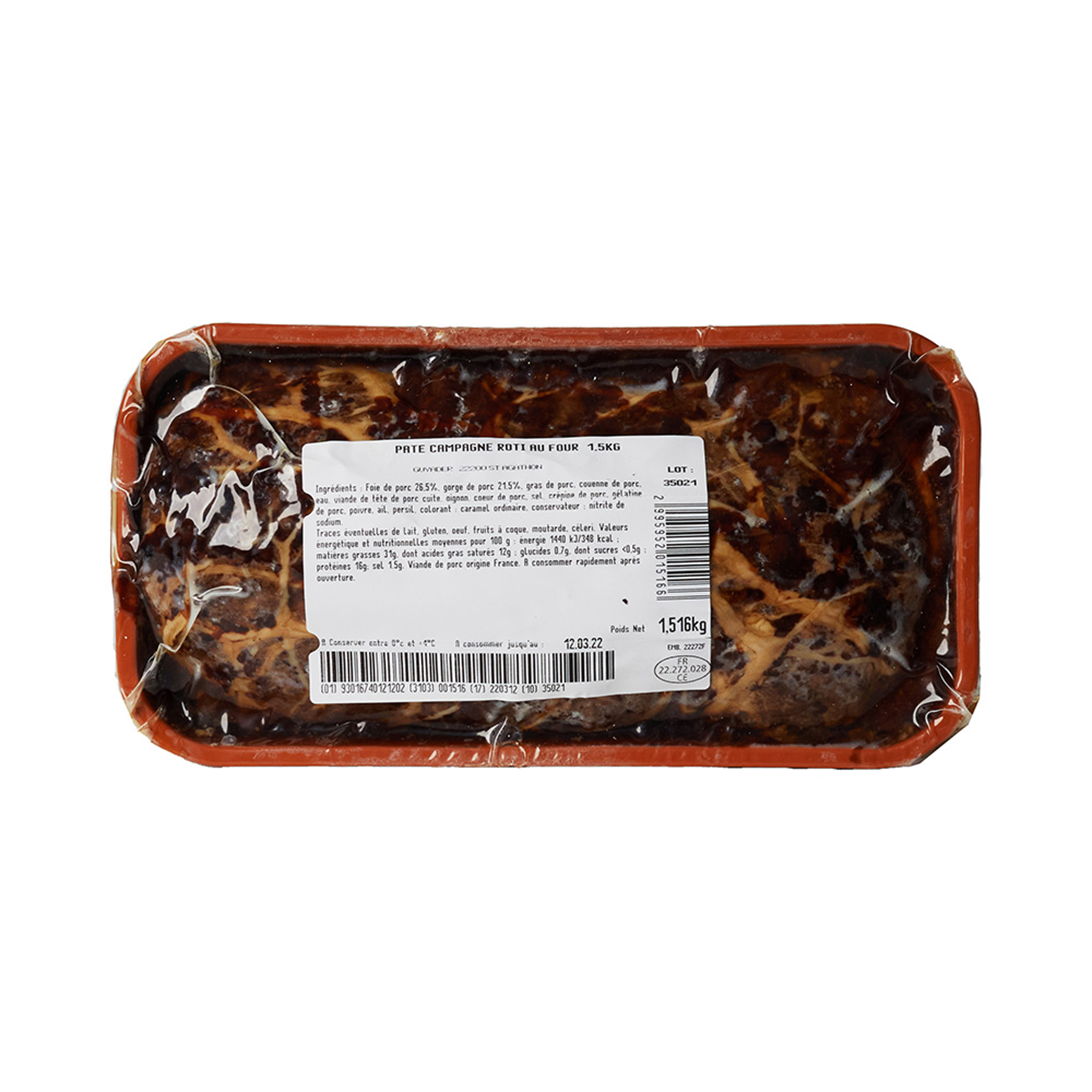 Paté de Campagne 1,5 kg