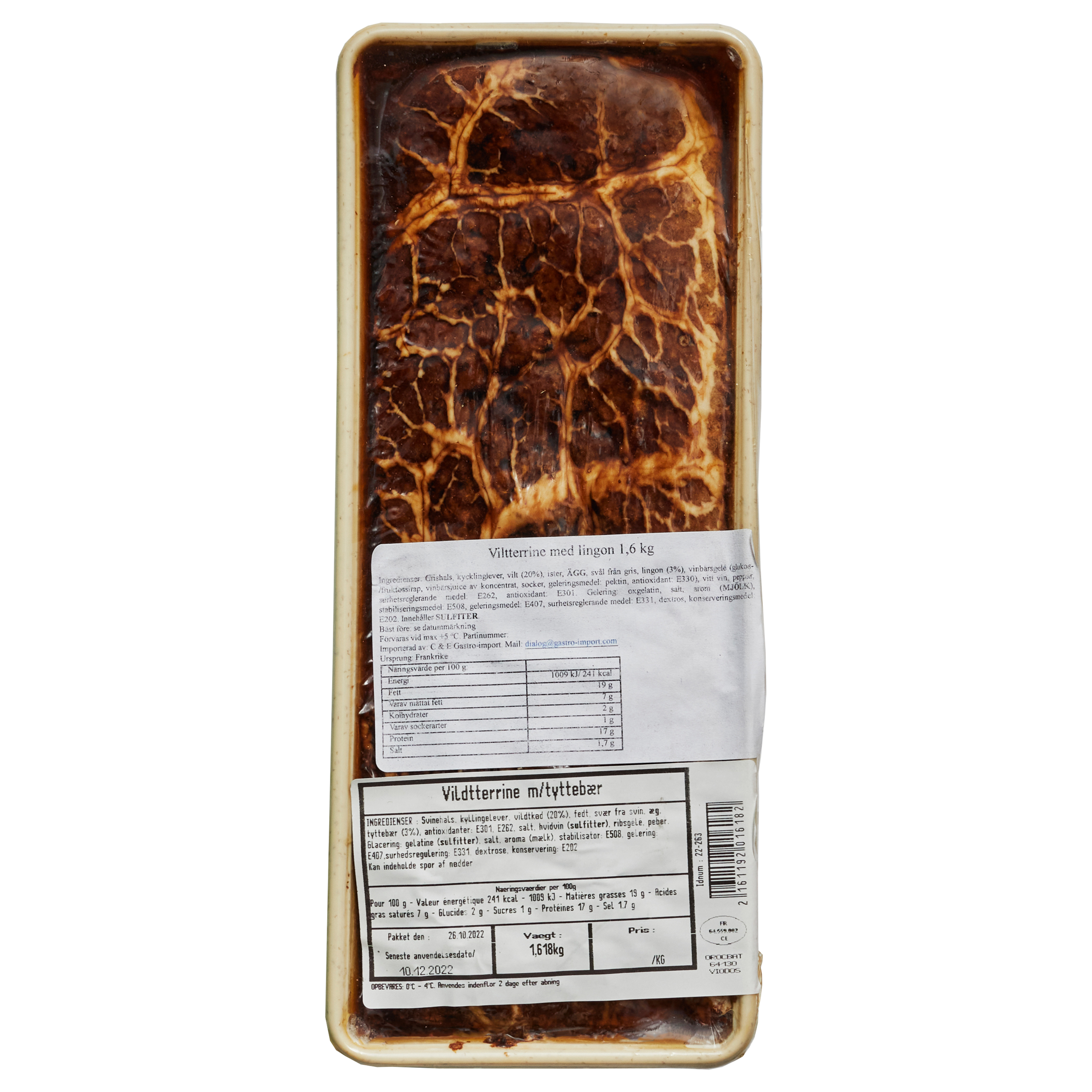 Viltterrine med lingon 1,6 kg