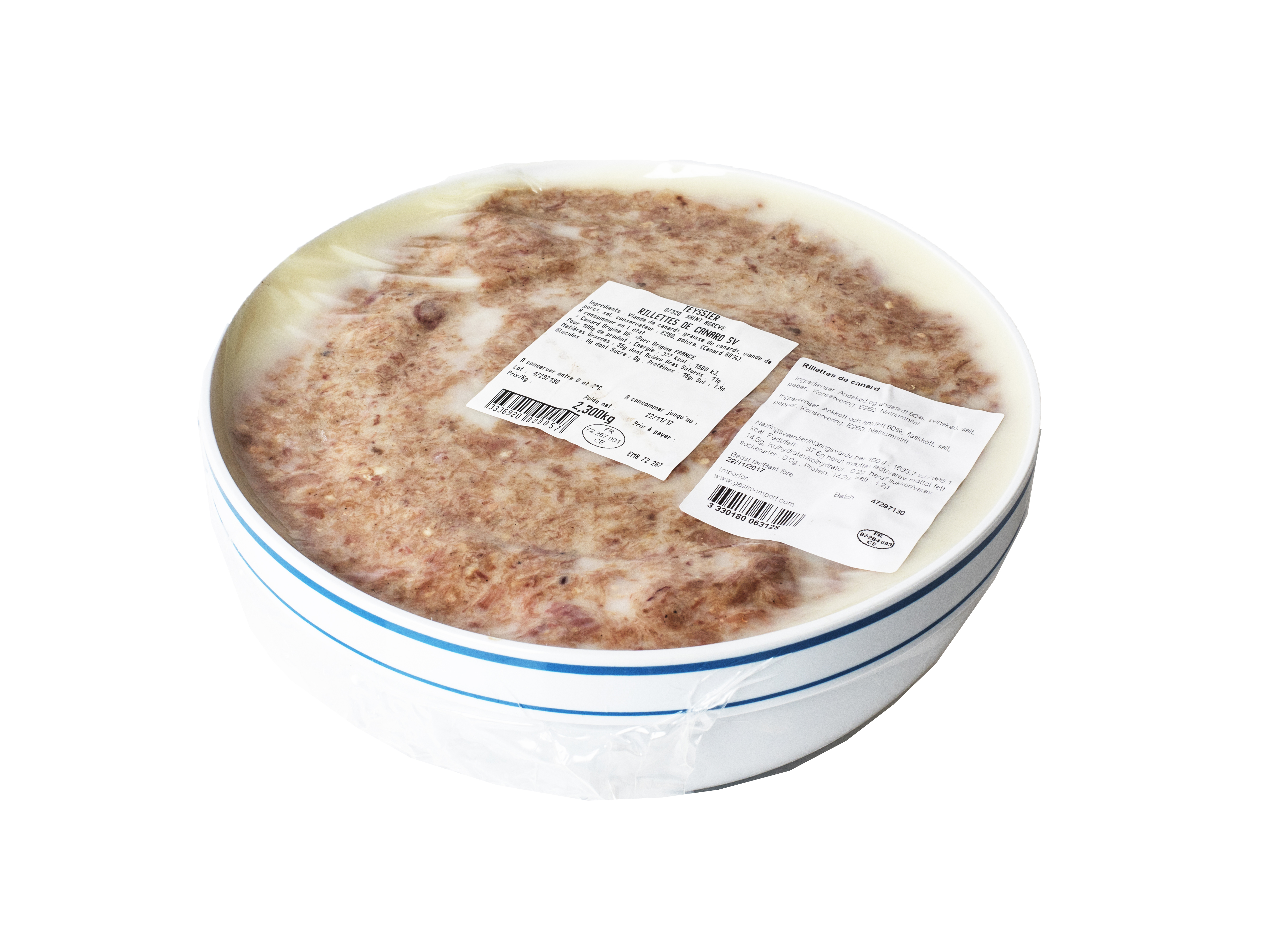 x Rillettes, Anka 80%, ca.2,5 kg