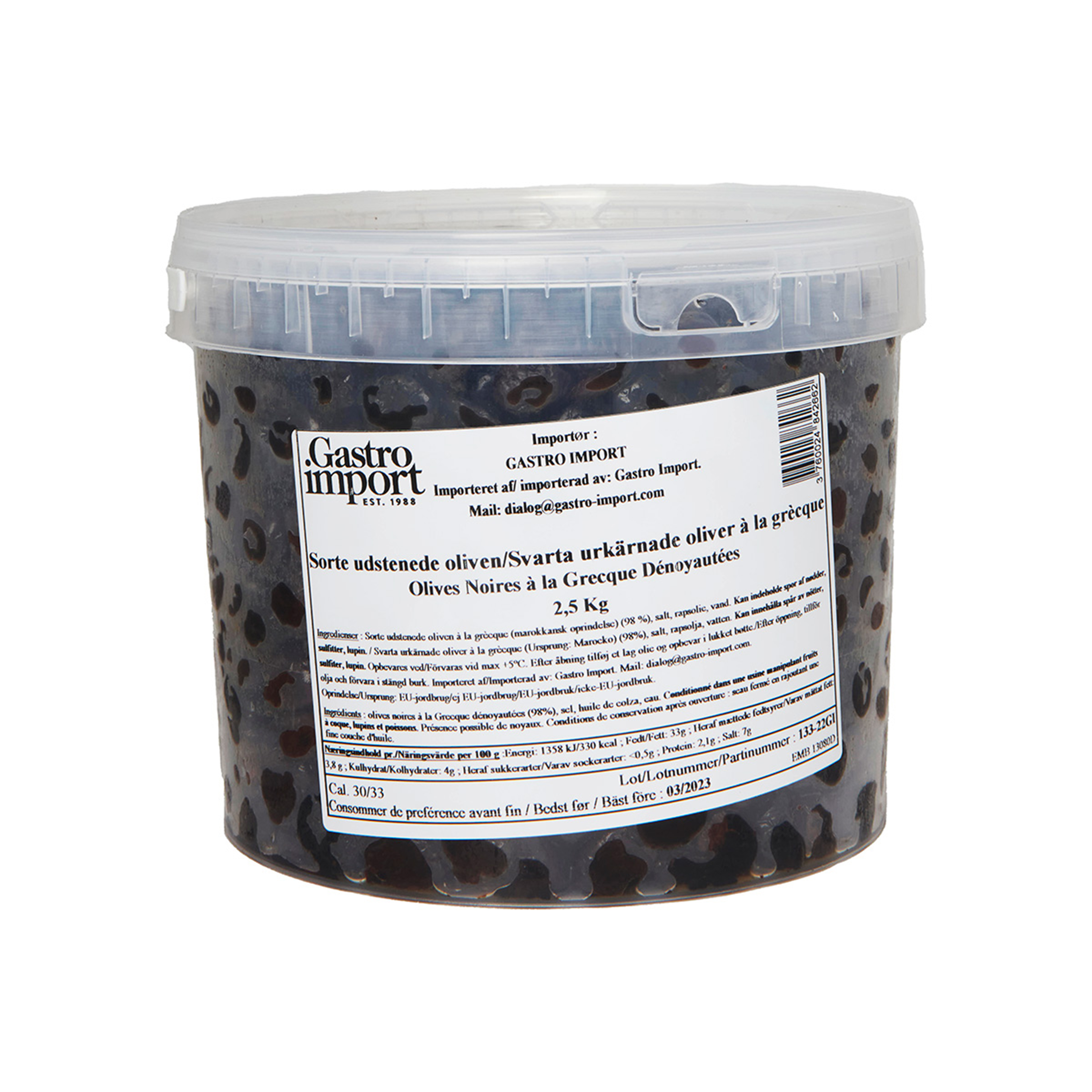 Oliver svarta kärnfri 2,5 kg