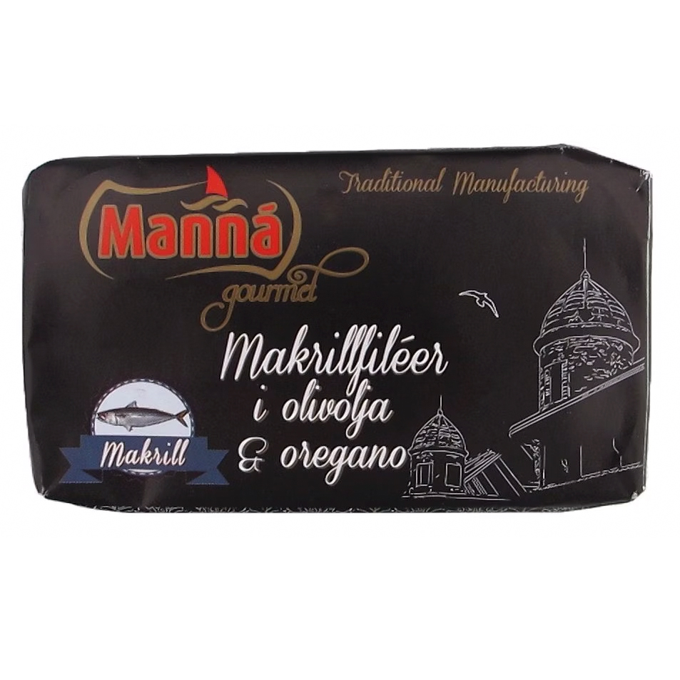Makrillfiéer, oregano, 120g