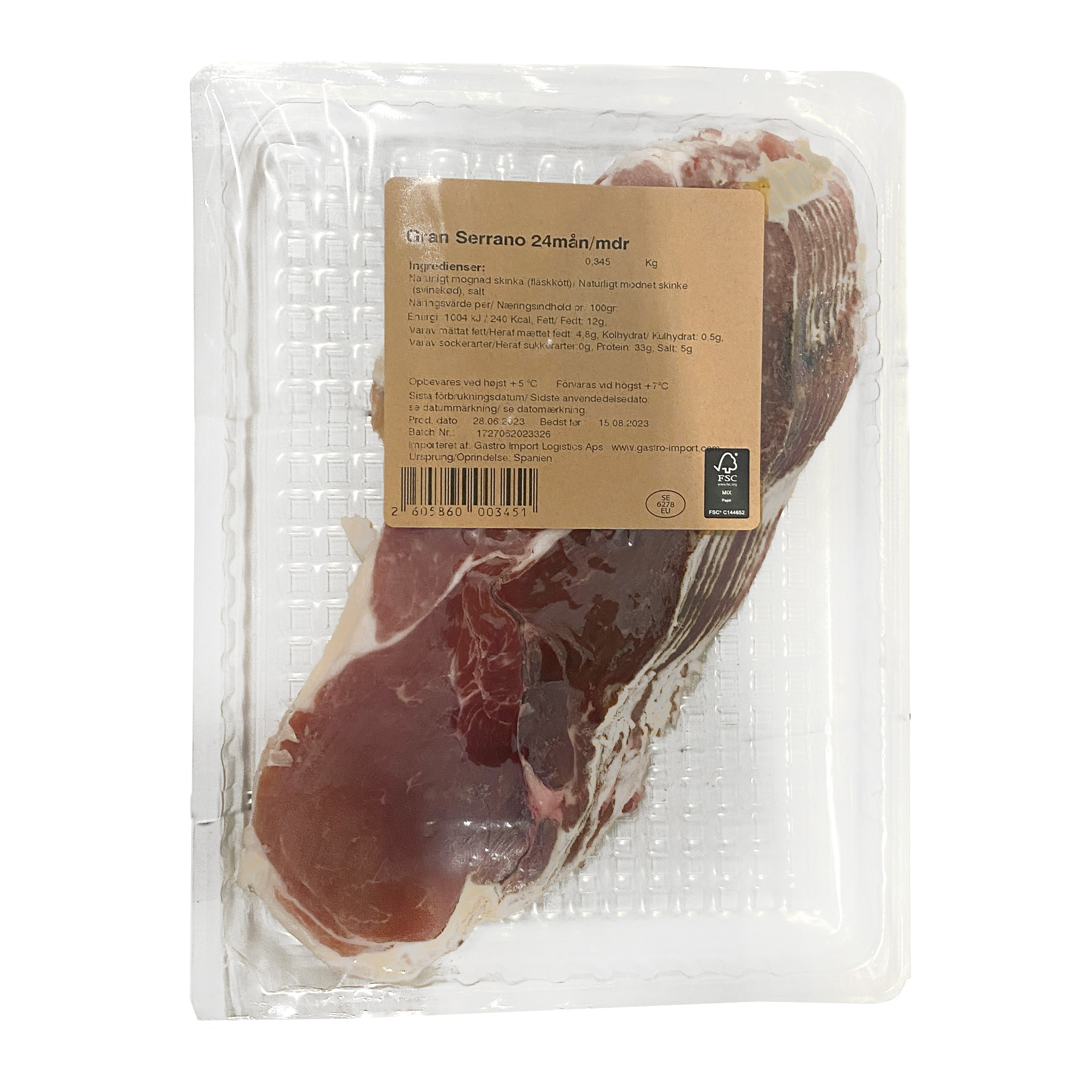 x Skivad Gran Serrano 24 mån 300 g x Skivad Gran Serrano 24 mån 300 g